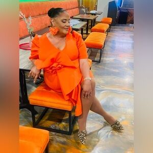 Elegant Orange Dress